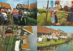 Marken Children Holland Washing Line Laundry 4x Postcard s