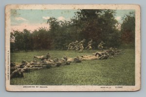 Advancing by Squads US Army Soldiers Postcard