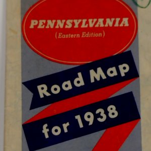 1938 Pennsylvania Vintage Road Map Esso Standard Oil Motoring Trip