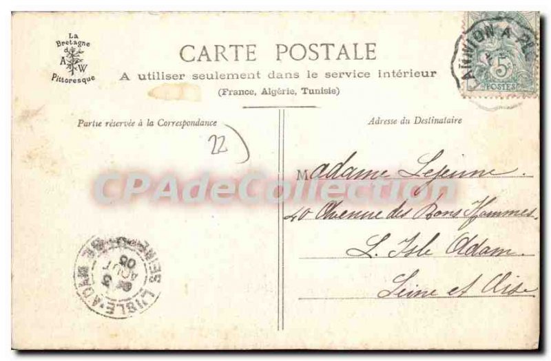 Postcard Old PLOUMANACH oratory