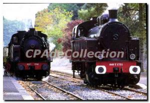 Postcard Modern Locomotive T 040 1751 and 030 8158 T In Gare D'Anduze