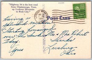 Vtg Tennessee TN Lover's Leap Rock City Gardens Lookout Mountains View Postcard