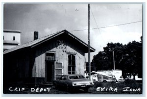 c1960 CRIP Depot Exira Iowa IA Railroad Train Depot Station RPPC Photo Postcard