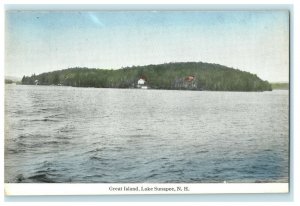 1930 Great Island, Lake Sunapee, New Hampshire NH Antique Postcard 
