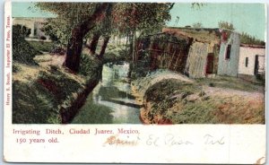 Postcard - Irrigating Ditch - Ciudad Juárez, Mexico