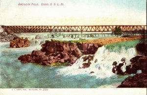 Oregon Short Line Railroad Bridge American Falls, ID UDB Vintage Postcard C42