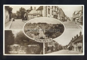 aj0673 - Somerset - Early Multi -Scenes from Wincanton, Weir, High St. postcard