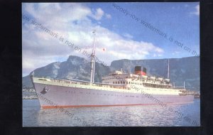 UC292 - Union Castle Liner off Cape Town - postcard