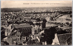 VINTAGE POSTCARD PANORAMIC VIEW TO THE SOUTH WEST OF VIERZON FRANCE c. 1920