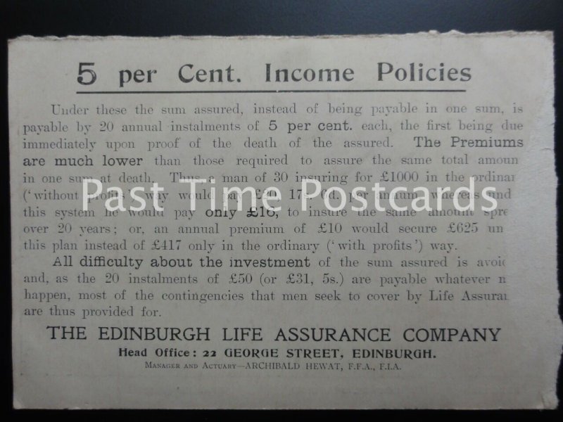 Edinburgh COUNCIL CHAMBERS St Giles' Spire ADVERT Ed Life Assurance Co 170515