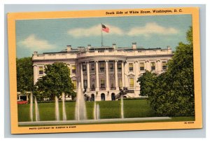 Vintage 1930's Postcard South Side of the White House Washington DC