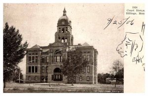 Postcard COURT HOUSE SCENE Billings Montana MT AR8369