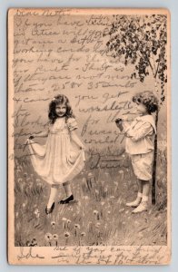 1907  Young Children    Postcard