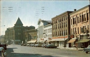 Southbridge Massachusetts MA Classic 1960s Cars Street Scene Vintage Postcard