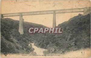 Old Postcard Evaux les Bains Creuse Bridge Tardes