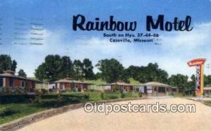 Rainbow Motel, Cassville, MO, USA Motel Hotel 1961 postal marking on front, p...