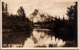 Canada Mount Rundle Banff Alberta Vintage RPPC C107