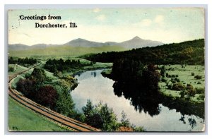 Generic Landscape Scenic Greetings Dorchester Illinois IL UNP DB Postcard U21