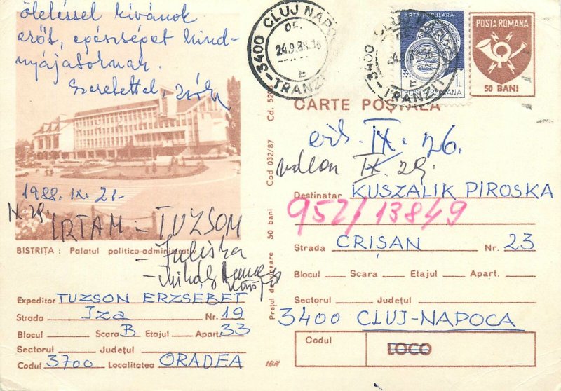 Romania postal stationery postcard Bistrita