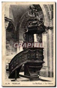 Vezelay Old Postcard The basilica pulpit