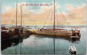 VINTAGE POSTCARD ON THE LAKE FRONT AT BURLINGTON VERMONT c. 1907-1915