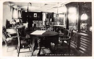 C13/ North Moser New York NY Real Photo RPPC Postcard Ship Interior Muller Jr.