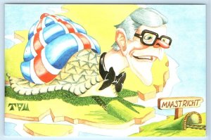 Major's Maastricht 1991 Tom Sweeney illustration political humour 4x6 Postcard
