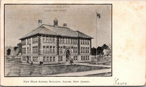 Postcard High School Building in Salem, New Jersey~139255