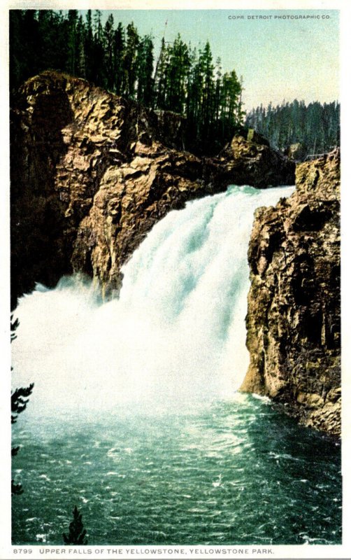 Yellowstone National Park Upper Falls Of The Yellowstone Detroit Publishing