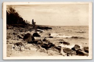 Tofte MN RPPC Breakers North Shore Hotel 1942 Young in Creston IA Postcard I25