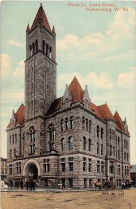 J34/ Parkersburg West Virginia Postcard c1910 Wood County Court House 200