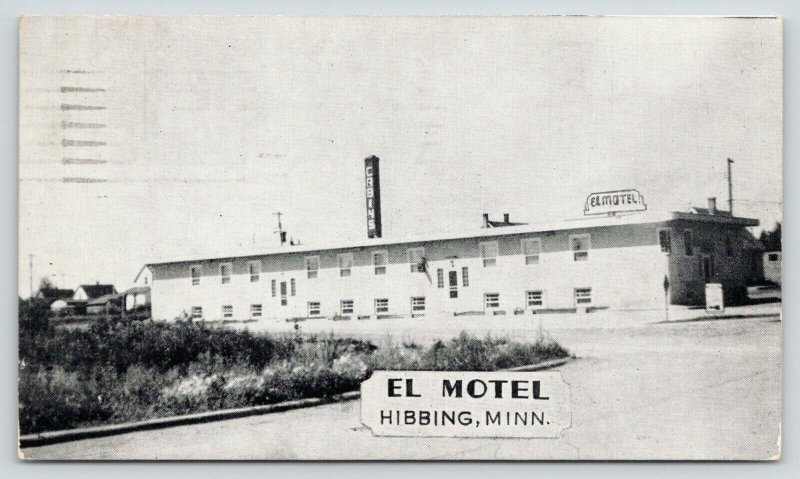 Hibbing MinnesotaEl Motel CourtRooms & Cabins1954 B&W Postcard