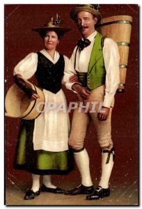 Postcard Old Vignerons Vaudois Folklore Costume