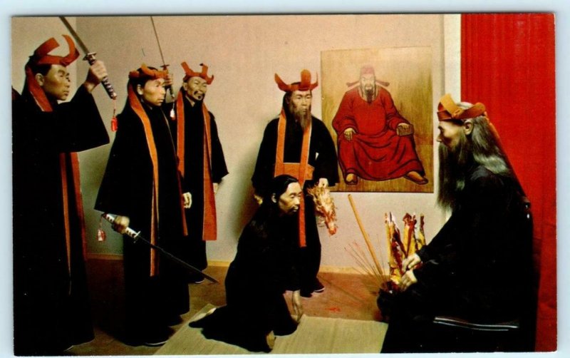 SAN FRANCISCO, California CA ~ TONG INITIATION ca 1960s  Postcard