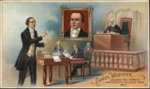 Daniel Webster Arguing Dartmouth College Case CIGAR Advertising Postcard