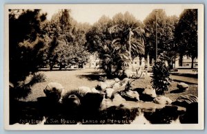 Sao Paulo Brazil Postcard Largo da República c1920's Unposted RPPC Photo