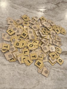 WOW RARE c.1890s-1900s Hood’s Sarsaparilla Letter Puzzle Game Scrabble Medicine