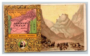 Vintage 1890's Trade Card - Arbuckles Ariosa Coffee New York - Map Afganistan