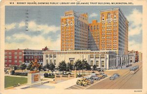 Rodney Square Showing Public Library and Delaware Trust Building Wilmington, ...