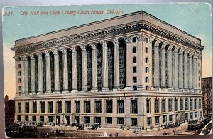 Vintage Postcard 1914 City Hall & Cook County Courthouse, Chicago, Illinois (IL)