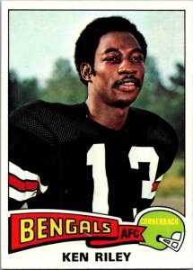 1975 Topps Football Card Cincinnati Bengals Ken Riley Cornerback sk4934