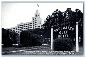 c1940's Edgewater Gulf Hotel Edgewater Park Mississippi MS RPPC Photo Postcard 