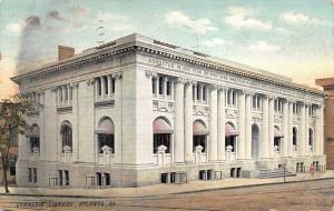 Atlanta Georgia 1910 Postcard Carnegie Library
