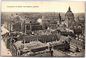 Postcard  Germany Berlin - Panoramic view of Berlin from Town Hall