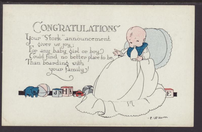 Birth,Congratulations,Baby,Toys Postcard