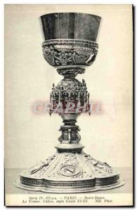 Old Postcard Notre Dame Paris Le Tresor Chalice Style Louis XVIII