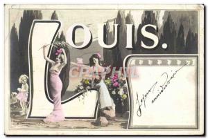 Old Postcard Louis Surname