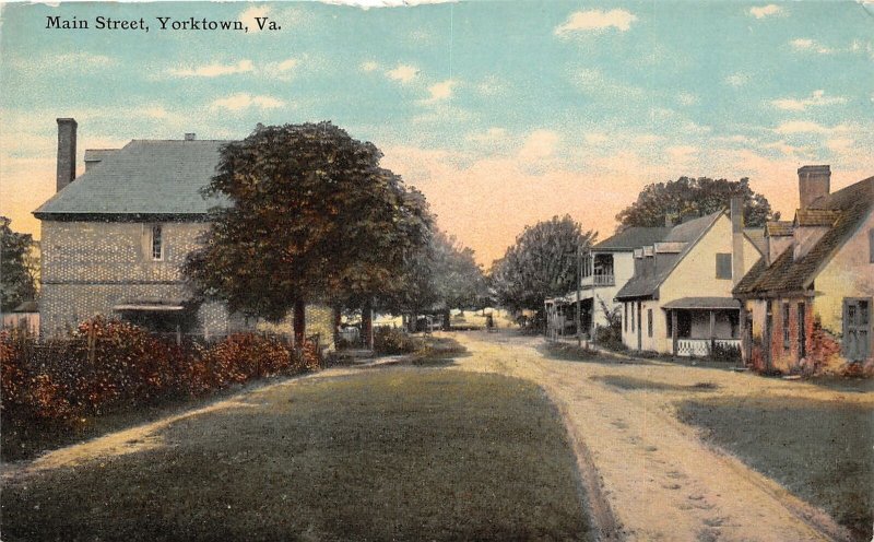 G78/ Yorktown Virginia Postcard c1910 Main Street Homes