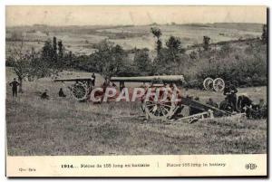 Postcard Old Army Pieces 155 battery