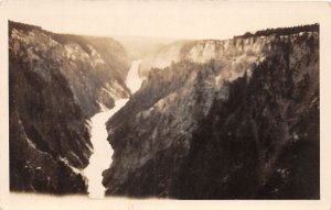 J31/ Yellowstone National Park Wyoming Postcard RPPC 20s Falls 3